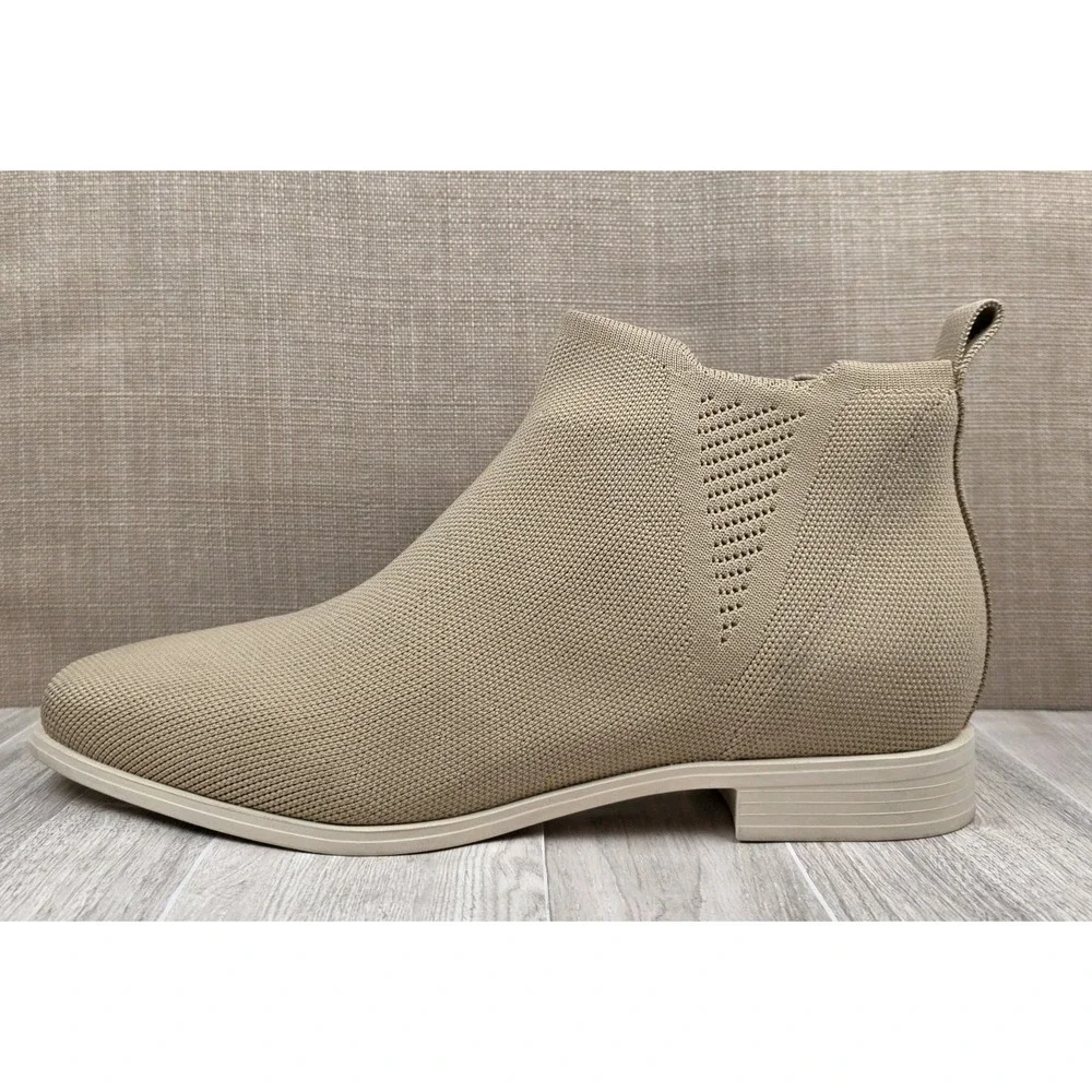 Vivaia Ryan Square Toe Ankle Bootie Boots Carmel Light Tan EU 41.5 US 10 Boho